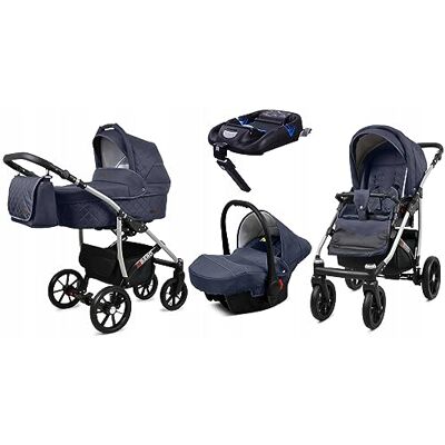 Babylux ® Enfant Poussette Combinée Set 4 en 1 Qbaro incl. Nacelle, Canne, Siège de voiture, ISOFIX Base Siège Auto Pliable avec Sac à langer, Habillage pluie etc. Publicité Babylux ® Enfant Poussette Combinée Set 4 en 1 Qbaro incl. Nacelle, Canne, Siège de voiture, ISOFIX Base Siège Auto Pliable avec Sac à langer, Habillage pluie etc. Publicité