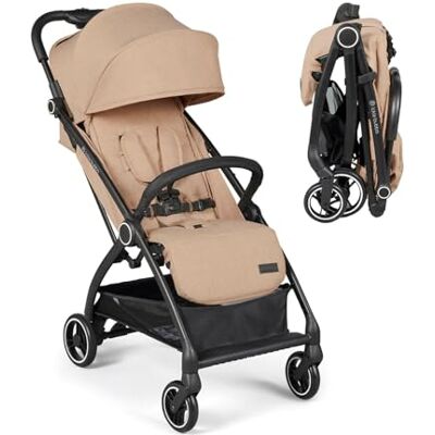 Ickle Bubba Poussette Aries Autofold Conception ultra-légère, inclinaison multiposition et mécanisme de pliage automatique pratique, de la naissance à 22 kg (Biscuit) - Publicité Ickle Bubba Poussette Aries Autofold Conception ultra-légère, inclinaison multiposition et mécanisme de pliage automatique pratique, de la naissance à 22 kg (Biscuit) - Publicité
