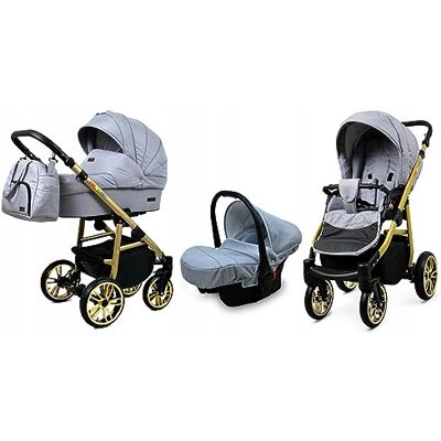 BabyLux - CLASSIC GOLD 3IN1 - Cadre doré - Poussette - Publicité BabyLux - CLASSIC GOLD 3IN1 - Cadre doré - Poussette - Publicité