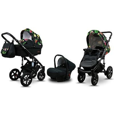 Babylux ® Enfant Poussette Combinée Set 3 en 1 Sky Lark incl. Nacelle, Canne, Siège de voiture Siège Auto Pliable avec Sac à langer, Habillage pluie, Moustiquaire etc. Publicité Babylux ® Enfant Poussette Combinée Set 3 en 1 Sky Lark incl. Nacelle, Canne, Siège de voiture Siège Auto Pliable avec Sac à langer, Habillage pluie, Moustiquaire etc. Publicité