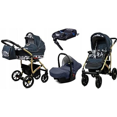 Babylux ® Enfant Poussette Combinée Set 4 en 1 Largo incl. Nacelle, Canne, Siège de voiture, ISOFIX Base Siège Auto Pliable avec Sac à langer, Habillage pluie etc. Publicité Babylux ® Enfant Poussette Combinée Set 4 en 1 Largo incl. Nacelle, Canne, Siège de voiture, ISOFIX Base Siège Auto Pliable avec Sac à langer, Habillage pluie etc. Publicité