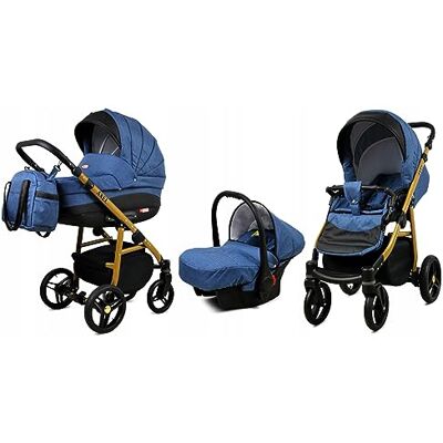 Babylux ® Enfant Poussette Combinée Set 3 en 1 Axel incl. Nacelle, Canne, Siège de voiture Siège Auto Pliable avec Sac à langer, Habillage pluie, Moustiquaire etc. Publicité Babylux ® Enfant Poussette Combinée Set 3 en 1 Axel incl. Nacelle, Canne, Siège de voiture Siège Auto Pliable avec Sac à langer, Habillage pluie, Moustiquaire etc. Publicité