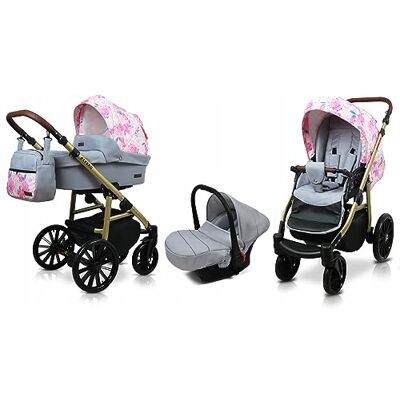BABYLUX - ASPERO 3in1 - Peony Rose - Aluminum - Poussette - Publicité BABYLUX - ASPERO 3in1 - Peony Rose - Aluminum - Poussette - Publicité