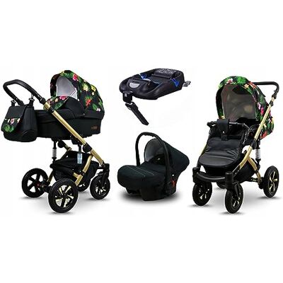Babylux ® Enfant Poussette Combinée Set 4 en 1 Sky Lark incl. Nacelle, Canne, Siège de voiture, ISOFIX Base Siège Auto Pliable avec Sac à langer, Habillage pluie etc. Publicité Babylux ® Enfant Poussette Combinée Set 4 en 1 Sky Lark incl. Nacelle, Canne, Siège de voiture, ISOFIX Base Siège Auto Pliable avec Sac à langer, Habillage pluie etc. Publicité