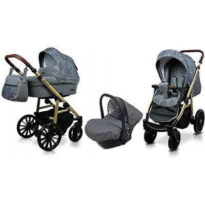 BabyLux - ASPERO 3in1 - Pierre argenté - Poussette - Publicité BabyLux - ASPERO 3in1 - Pierre argenté - Poussette - Publicité