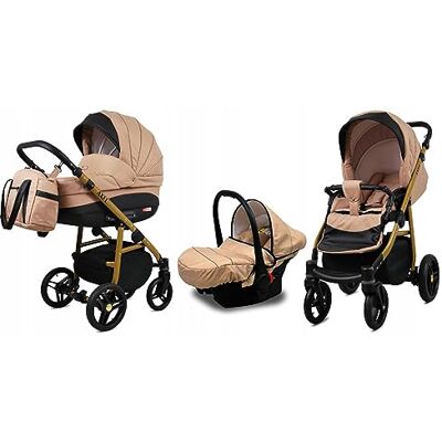 Babylux ® Enfant Poussette Combinée Set 3 en 1 Axel incl. Nacelle, Canne, Siège de voiture Siège Auto Pliable avec Sac à langer, Habillage pluie, Moustiquaire etc. Publicité Babylux ® Enfant Poussette Combinée Set 3 en 1 Axel incl. Nacelle, Canne, Siège de voiture Siège Auto Pliable avec Sac à langer, Habillage pluie, Moustiquaire etc. Publicité