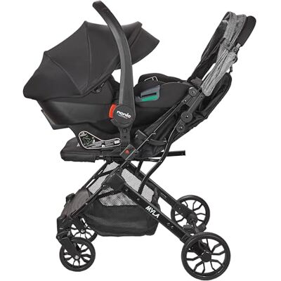 nania Myla, Poussette combinée 2 en 1, compacte et légère, de 0 à 4 ans,(22kg max), avec Siège auto Rimini , 40-87 cm, (0-13kg), Protection Latérale, avec Insert de confort - Publicité nania Myla, Poussette combinée 2 en 1, compacte et légère, de 0 à 4 ans,(22kg max), avec Siège auto Rimini , 40-87 cm, (0-13kg), Protection Latérale, avec Insert de confort - Publicité