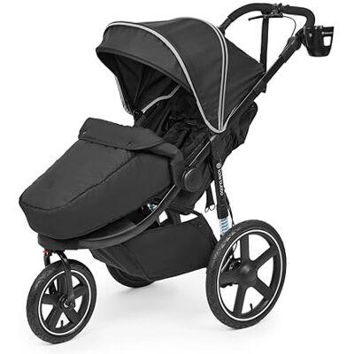 Ickle Bubba Poussette Venus Jogger Pro Max – Poussette tout-terrain à 3 roues, de la naissance à 22 kg, poignée réglable, porte-gobelet et pliage autobloquant (Minuit) - Publicité Ickle Bubba Poussette Venus Jogger Pro Max – Poussette tout-terrain à 3 roues, de la naissance à 22 kg, poignée réglable, porte-gobelet et pliage autobloquant (Minuit) - Publicité