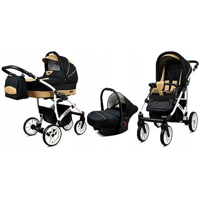 Babylux ® Enfant Poussette Combinée Set 3 en 1 Largo incl. Nacelle, Canne, Siège de voiture Siège Auto Pliable avec Sac à langer, Habillage pluie, Moustiquaire etc. Publicité Babylux ® Enfant Poussette Combinée Set 3 en 1 Largo incl. Nacelle, Canne, Siège de voiture Siège Auto Pliable avec Sac à langer, Habillage pluie, Moustiquaire etc. Publicité