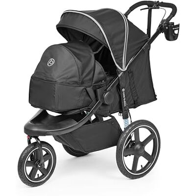 Ickle Bubba Venus Jogger Pro Prime, Poussette 3 Roues Tout-terrain, De la Naissance à 22 kg, avec Cocon Nouveau-né, Porte-gobelet et Organisateur (Minuit) - Publicité Ickle Bubba Venus Jogger Pro Prime, Poussette 3 Roues Tout-terrain, De la Naissance à 22 kg, avec Cocon Nouveau-né, Porte-gobelet et Organisateur (Minuit) - Publicité