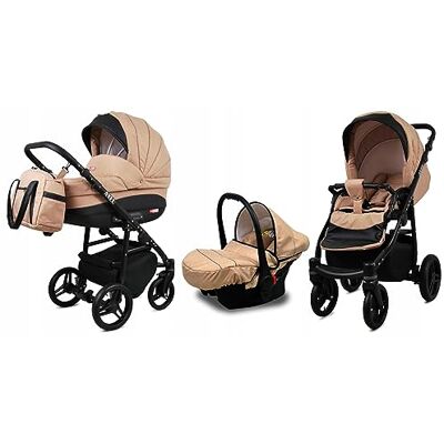 Babylux ® Enfant Poussette Combinée Set 3 en 1 Axel incl. Nacelle, Canne, Siège de voiture Siège Auto Pliable avec Sac à langer, Habillage pluie, Moustiquaire etc. Publicité Babylux ® Enfant Poussette Combinée Set 3 en 1 Axel incl. Nacelle, Canne, Siège de voiture Siège Auto Pliable avec Sac à langer, Habillage pluie, Moustiquaire etc. Publicité