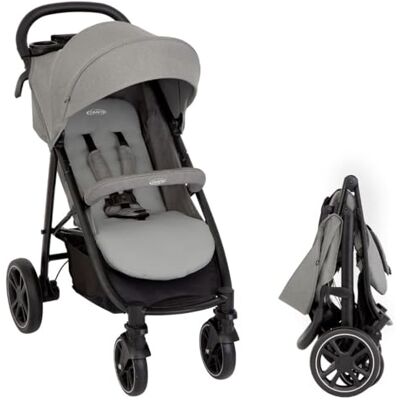 Graco EezeFold DLX – Poussette Compacte et Légère Pliage à une Main, Suspension 4 Roues, Position Allongée, Grand Panier – Coloris Lunar Grey - Publicité Graco EezeFold DLX – Poussette Compacte et Légère Pliage à une Main, Suspension 4 Roues, Position Allongée, Grand Panier – Coloris Lunar Grey - Publicité