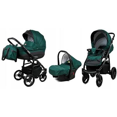 Babylux ® Enfant Poussette Combinée Set 3 en 1 Axel incl. Nacelle, Canne, Siège de voiture Siège Auto Pliable avec Sac à langer, Habillage pluie, Moustiquaire etc. Publicité Babylux ® Enfant Poussette Combinée Set 3 en 1 Axel incl. Nacelle, Canne, Siège de voiture Siège Auto Pliable avec Sac à langer, Habillage pluie, Moustiquaire etc. Publicité