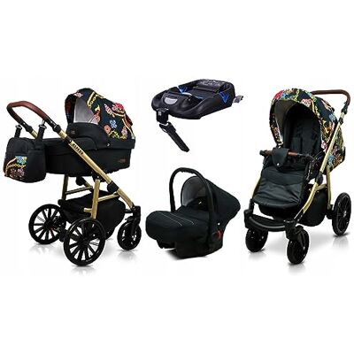Babylux ® Enfant Poussette Combinée Set 4 en 1 Aspero incl. Nacelle, Canne, Siège de voiture, ISOFIX Base Siège Auto Pliable avec Sac à langer, Habillage pluie etc. Publicité Babylux ® Enfant Poussette Combinée Set 4 en 1 Aspero incl. Nacelle, Canne, Siège de voiture, ISOFIX Base Siège Auto Pliable avec Sac à langer, Habillage pluie etc. Publicité