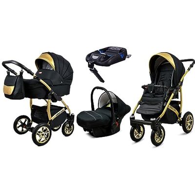Babylux ® Enfant Poussette Combinée Set 4 en 1 Gold Lux incl. Nacelle - Publicité Babylux ® Enfant Poussette Combinée Set 4 en 1 Gold Lux incl. Nacelle - Publicité