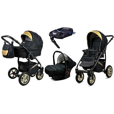 Babylux ® Enfant Poussette Combinée Set 4 en 1 Gold Lux incl. Nacelle - Publicité Babylux ® Enfant Poussette Combinée Set 4 en 1 Gold Lux incl. Nacelle - Publicité