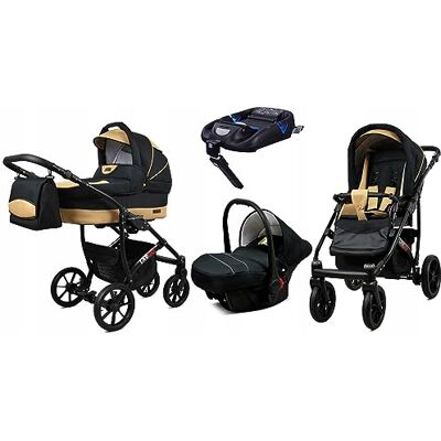Babylux ® Enfant Poussette Combinée Set 4 en 1 Largo incl. Nacelle, Canne, Siège de voiture, ISOFIX Base Siège Auto Pliable avec Sac à langer, Habillage pluie etc. Publicité Babylux ® Enfant Poussette Combinée Set 4 en 1 Largo incl. Nacelle, Canne, Siège de voiture, ISOFIX Base Siège Auto Pliable avec Sac à langer, Habillage pluie etc. Publicité