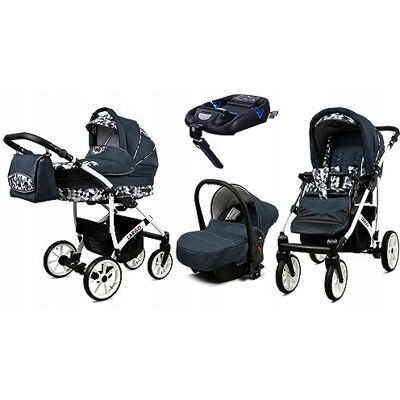 Babylux ® Enfant Poussette Combinée Set 4 en 1 Largo incl. Nacelle, Canne, Siège de voiture, ISOFIX Base Siège Auto Pliable avec Sac à langer, Habillage pluie etc. Publicité Babylux ® Enfant Poussette Combinée Set 4 en 1 Largo incl. Nacelle, Canne, Siège de voiture, ISOFIX Base Siège Auto Pliable avec Sac à langer, Habillage pluie etc. Publicité