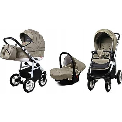 BABYLUX - ALU WAY 3in1 - Khaki Monstera - Poussette - Publicité BABYLUX - ALU WAY 3in1 - Khaki Monstera - Poussette - Publicité