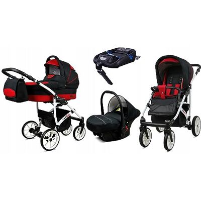 Babylux ® Enfant Poussette Combinée Set 4 en 1 Largo incl. Nacelle, Canne, Siège de voiture, ISOFIX Base Siège Auto Pliable avec Sac à langer, Habillage pluie etc. Publicité Babylux ® Enfant Poussette Combinée Set 4 en 1 Largo incl. Nacelle, Canne, Siège de voiture, ISOFIX Base Siège Auto Pliable avec Sac à langer, Habillage pluie etc. Publicité