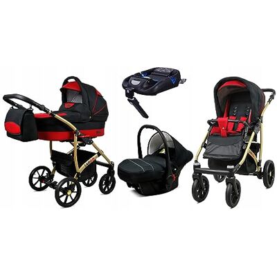 Babylux ® Enfant Poussette Combinée Set 4 en 1 Largo incl. Nacelle, Canne, Siège de voiture, ISOFIX Base Siège Auto Pliable avec Sac à langer, Habillage pluie etc. Publicité Babylux ® Enfant Poussette Combinée Set 4 en 1 Largo incl. Nacelle, Canne, Siège de voiture, ISOFIX Base Siège Auto Pliable avec Sac à langer, Habillage pluie etc. Publicité