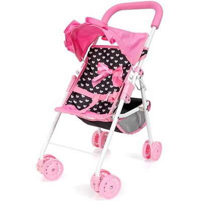 Bayer Design Poussette Canne pour poupée roues doubles, panier intégré, pliable, matelas à langer, gobelet, bavoir, accessoires pour de nombreux jeux de rôle - Publicité Bayer Design Poussette Canne pour poupée roues doubles, panier intégré, pliable, matelas à langer, gobelet, bavoir, accessoires pour de nombreux jeux de rôle - Publicité