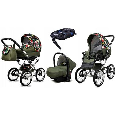 Babylux ® Enfant Poussette Combinée Set 4 en 1 Margaret Exclusive incl. Nacelle, Canne, Siège de voiture, ISOFIX Base Siège Auto Pliable avec Sac à langer, Habillage pluie etc. Publicité Babylux ® Enfant Poussette Combinée Set 4 en 1 Margaret Exclusive incl. Nacelle, Canne, Siège de voiture, ISOFIX Base Siège Auto Pliable avec Sac à langer, Habillage pluie etc. Publicité