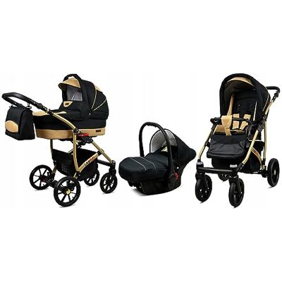Babylux ® Enfant Poussette Combinée Set 3 en 1 Largo incl. Nacelle, Canne, Siège de voiture Siège Auto Pliable avec Sac à langer, Habillage pluie, Moustiquaire etc. Publicité Babylux ® Enfant Poussette Combinée Set 3 en 1 Largo incl. Nacelle, Canne, Siège de voiture Siège Auto Pliable avec Sac à langer, Habillage pluie, Moustiquaire etc. Publicité