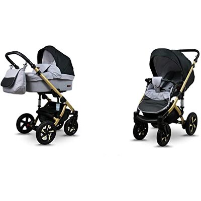 Babylux ® Enfant Poussette Combinée Set 2 en 1 Sky Lark incl. Nacelle, Canne, Siège de voiture Siège Auto Pliable avec Sac à langer, Habillage pluie, Moustiquaire etc. Publicité Babylux ® Enfant Poussette Combinée Set 2 en 1 Sky Lark incl. Nacelle, Canne, Siège de voiture Siège Auto Pliable avec Sac à langer, Habillage pluie, Moustiquaire etc. Publicité