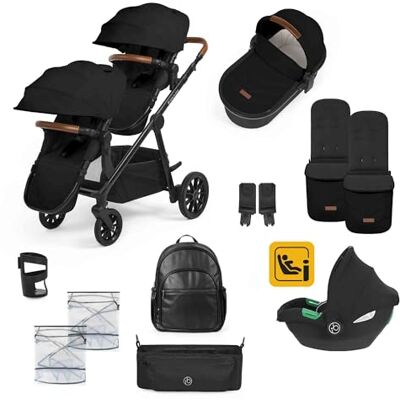 Ickle Bubba Système de Voyage 13 Pièces Virgo Growing Family avec Siège Auto i-Size Cirrus – Poussette Convertible, 17 Configurations, Adaptateurs et Accessoires Inclus, Confort Optimal (Noir) - Publicité Ickle Bubba Système de Voyage 13 Pièces Virgo Growing Family avec Siège Auto i-Size Cirrus – Poussette Convertible, 17 Configurations, Adaptateurs et Accessoires Inclus, Confort Optimal (Noir) - Publicité