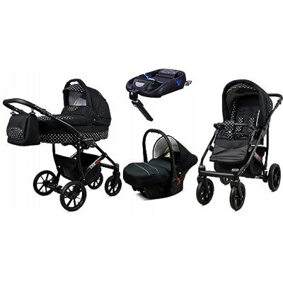 Babylux ® Enfant Poussette Combinée Set 4 en 1 Largo incl. Nacelle, Canne, Siège de voiture, ISOFIX Base Siège Auto Pliable avec Sac à langer, Habillage pluie etc. Publicité Babylux ® Enfant Poussette Combinée Set 4 en 1 Largo incl. Nacelle, Canne, Siège de voiture, ISOFIX Base Siège Auto Pliable avec Sac à langer, Habillage pluie etc. Publicité