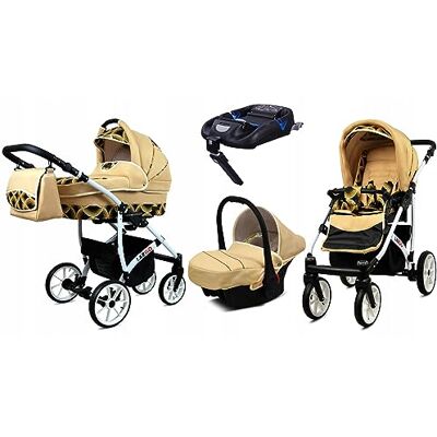 Babylux ® Enfant Poussette Combinée Set 4 en 1 Largo incl. Nacelle, Canne, Siège de voiture, ISOFIX Base Siège Auto Pliable avec Sac à langer, Habillage pluie etc. Publicité Babylux ® Enfant Poussette Combinée Set 4 en 1 Largo incl. Nacelle, Canne, Siège de voiture, ISOFIX Base Siège Auto Pliable avec Sac à langer, Habillage pluie etc. Publicité