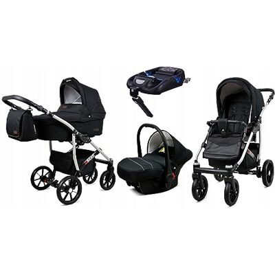 Babylux ® Enfant Poussette Combinée Set 4 en 1 Qbaro incl. Nacelle, Canne, Siège de voiture, ISOFIX Base Siège Auto Pliable avec Sac à langer, Habillage pluie etc. Publicité Babylux ® Enfant Poussette Combinée Set 4 en 1 Qbaro incl. Nacelle, Canne, Siège de voiture, ISOFIX Base Siège Auto Pliable avec Sac à langer, Habillage pluie etc. Publicité