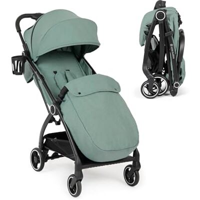Ickle Bubba Aries Max Autofold Poussette avec chauffe-pieds et porte-gobelet, design léger comme une plume, inclinaison multipositions et mécanisme de pliage automatique pratique (Vert Sauge) - Publicité Ickle Bubba Aries Max Autofold Poussette avec chauffe-pieds et porte-gobelet, design léger comme une plume, inclinaison multipositions et mécanisme de pliage automatique pratique (Vert Sauge) - Publicité