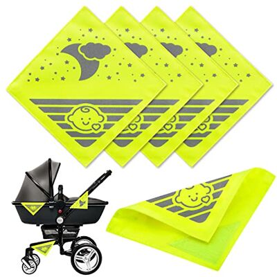 Sealmic Lot de 4 réflecteurs universels pour poussette, réflecteurs de sécurité avec fermeture Velcro, idéal pour poussette, vélos, remorques et plus encore, mignons bébés et nuages, lune étoiles, - Publicité Sealmic Lot de 4 réflecteurs universels pour poussette, réflecteurs de sécurité avec fermeture Velcro, idéal pour poussette, vélos, remorques et plus encore, mignons bébés et nuages, lune étoiles, - Publicité