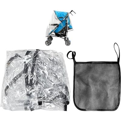 OAAO 1 Housse De Pluie Pour Poussette Et 1 Sac En Filet, Imperméable, Protection Solaire Et Chaud, Le Rangement Pliable Économise De L'Espace Et Convient Aux Voyages De Bébé. Publicité OAAO 1 Housse De Pluie Pour Poussette Et 1 Sac En Filet, Imperméable, Protection Solaire Et Chaud, Le Rangement Pliable Économise De L'Espace Et Convient Aux Voyages De Bébé. Publicité