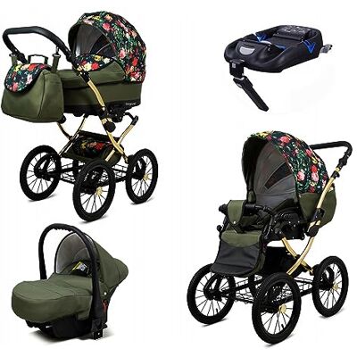 Babylux ® Enfant Poussette Combinée Set 4 en 1 Margaret Gold incl. Nacelle, Canne, Siège de voiture, ISOFIX Base Siège Auto Pliable avec Sac à langer, Habillage pluie etc. Publicité Babylux ® Enfant Poussette Combinée Set 4 en 1 Margaret Gold incl. Nacelle, Canne, Siège de voiture, ISOFIX Base Siège Auto Pliable avec Sac à langer, Habillage pluie etc. Publicité