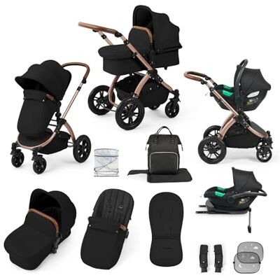 Ickle Bubba Poussette Tout-Terrain 12pcs Stomp Luxe – Système de Voyage 3 en 1 avec Siège Auto i-Size Cirrus + Base ISOFIX – Siège Réversible, Landau & Accessoires (Bronze/Minuit/Tan) - Publicité Ickle Bubba Poussette Tout-Terrain 12pcs Stomp Luxe – Système de Voyage 3 en 1 avec Siège Auto i-Size Cirrus + Base ISOFIX – Siège Réversible, Landau & Accessoires (Bronze/Minuit/Tan) - Publicité