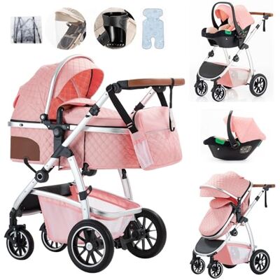 Lnhcrbs Poussette 3 en 1, Poussette Compacte Est Équipée d'Une Poignée de Poussée Réglable en Hauteur Et Les Roues Avant de Poussette Tout Terrain Peuvent Être Bloquées,pour Les Bébés De 0-4 Ans - Publicité Lnhcrbs Poussette 3 en 1, Poussette Compacte Est Équipée d'Une Poignée de Poussée Réglable en Hauteur Et Les Roues Avant de Poussette Tout Terrain Peuvent Être Bloquées,pour Les Bébés De 0-4 Ans - Publicité