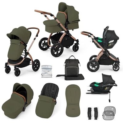 Ickle Bubba Poussette Tout-Terrain 12pcs Stomp Luxe – Système de Voyage 3 en 1 avec Siège Auto i-Size Cirrus + Base ISOFIX – Siège Réversible, Landau & Accessoires (Bronze/Bois/Beige) - Publicité Ickle Bubba Poussette Tout-Terrain 12pcs Stomp Luxe – Système de Voyage 3 en 1 avec Siège Auto i-Size Cirrus + Base ISOFIX – Siège Réversible, Landau & Accessoires (Bronze/Bois/Beige) - Publicité