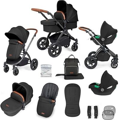 Ickle Bubba Poussette Tout-Terrain 12 pcs Stomp Luxe – Système de Voyage 3 en 1 avec Siège Auto i-Size Cirrus – Siège Réversible, Landau, Capote UPF 50+ & Accessoires (Noir/Minuit/Tan) - Publicité Ickle Bubba Poussette Tout-Terrain 12 pcs Stomp Luxe – Système de Voyage 3 en 1 avec Siège Auto i-Size Cirrus – Siège Réversible, Landau, Capote UPF 50+ & Accessoires (Noir/Minuit/Tan) - Publicité