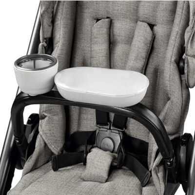 Barre d'Accessoires pour Poussette Peg Perego Vivace Veloce - Barre frontale détachable avec porte-gobelet et récipient - Publicité Barre d'Accessoires pour Poussette Peg Perego Vivace Veloce - Barre frontale détachable avec porte-gobelet et récipient - Publicité