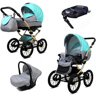 BABYLUX - MARGARET GOLD 4 Em 1 - Menthe - Ajustable pliable - Poussette - Publicité BABYLUX - MARGARET GOLD 4 Em 1 - Menthe - Ajustable pliable - Poussette - Publicité