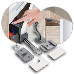 Reer DesignLine bloque tiroir/porte/armoire à coller ou visser, Anthracite - Publicité
