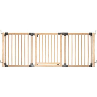 Safetots Séparateur de Pièce Multi-Panneau en Bois, Barrière Flexible avec Porte pour Bébé et Tout-Petit, Installation Facile, jusqu'à 216cm de Largeur x 76cm de Hauteur, Couleur Bois Naturel - Publicité Safetots Séparateur de Pièce Multi-Panneau en Bois, Barrière Flexible avec Porte pour Bébé et Tout-Petit, Installation Facile, jusqu'à 216cm de Largeur x 76cm de Hauteur, Couleur Bois Naturel - Publicité