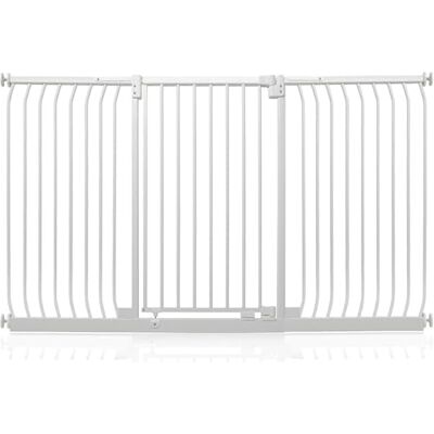 Safetots Barrière de Sécurité Extra Haute Elite, Barrière d'Escalier à Fixation par Pression, Barrière de Sécurité pour Bébé pour Portes, 188cm 197cm, Hauteur Extra Haute de 100cm, Couleur Blanc Mat - Publicité Safetots Barrière de Sécurité Extra Haute Elite, Barrière d'Escalier à Fixation par Pression, Barrière de Sécurité pour Bébé pour Portes, 188cm 197cm, Hauteur Extra Haute de 100cm, Couleur Blanc Mat - Publicité