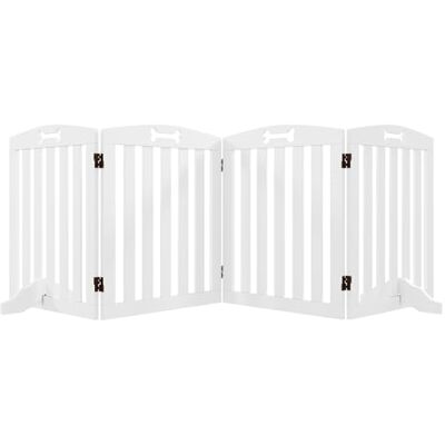 PawHut Barrière de sécurité Chien, barrière Pliable pour Chien, avec Pieds de Support, Pointes antidérapantes, 4 Panneaux, 207,5 x 30 x 61 cm, Blanc - Publicité PawHut Barrière de sécurité Chien, barrière Pliable pour Chien, avec Pieds de Support, Pointes antidérapantes, 4 Panneaux, 207,5 x 30 x 61 cm, Blanc - Publicité