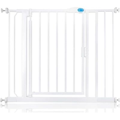 Bettacare Barrière de Sécurité à Fermeture Automatique, Barrière de Sécurité à Pression pour Bébé, Sécurité pour Portes et Couloirs, 96,6cm 103,6cm, Couleur Blanc - Publicité Bettacare Barrière de Sécurité à Fermeture Automatique, Barrière de Sécurité à Pression pour Bébé, Sécurité pour Portes et Couloirs, 96,6cm 103,6cm, Couleur Blanc - Publicité