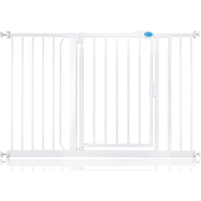 Bettacare Barrière de Sécurité à Fermeture Automatique, Barrière de Sécurité à Pression pour Bébé, Sécurité pour Portes et Couloirs, 125,4cm 132,4cm, Couleur Blanc - Publicité Bettacare Barrière de Sécurité à Fermeture Automatique, Barrière de Sécurité à Pression pour Bébé, Sécurité pour Portes et Couloirs, 125,4cm 132,4cm, Couleur Blanc - Publicité