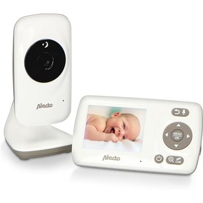 Alecto DVM-71 Babyphone avec caméra Visiophone Bebe Longue Portée Moniteur Bébé avec Caméra Vidéo Orientable Video Baby Monitor Extensible avec DVM-71C Fonction VOX Blanc - Publicité Alecto DVM-71 Babyphone avec caméra Visiophone Bebe Longue Portée Moniteur Bébé avec Caméra Vidéo Orientable Video Baby Monitor Extensible avec DVM-71C Fonction VOX Blanc - Publicité